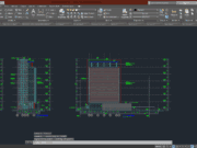 Denah dan Gambar CAD High Building Hotel_Tampak Depan & Side Elevation