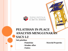 PELATIHAN IN-PLACE ANALYSIS MENGGUNAKAN SACS 5.2
