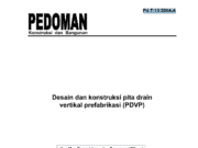 Pd T-13-2004-A – Desain dan Konstruksi Pita Drain Vertikal Prefabrikasi (PDVP)