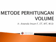 METODE PERHITUNGAN VOLUME