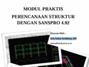MODUL PRAKTIS PERENCANAAN STRUKTUR DENGAN SANSPRO 4.92