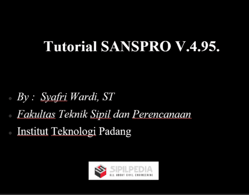 Tutorial SANSPRO V 4.95