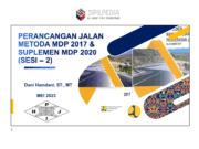 PERANCANGAN JALAN METODA MDP 2017 & SUPLEMEN MDP 2020