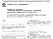 ASTM D1557-12-2021 Standard Test Methods for Laboratory Compaction Characteristics of Soil Using Modified Effort