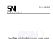 SNI 03-6380-2000 Spesifikasi Perbaikan Beton dengan Mortar Epoksi