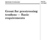 BS EN 447:2007 Grout for Prestressing Tendons – Basic Requirements