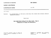 BS EN-10248-1995 – Hot Rolled Sheet Piling for Non Alloy Steels – Part 2 Tolerance on Shape Dimensions