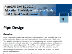 AutoCAD Civil 3D 2010 Education Curriculum Instructor Guide Unit 3 : Land Development