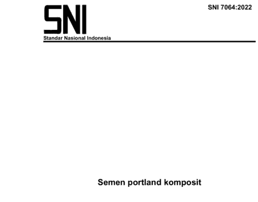 SNI 7064:2022 Semen Portland Komposit