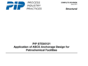 PIP STE05121 Application of ASCE Anchorage Design for Petrochemical Facilities