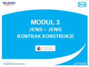 JENIS – JENIS KONTRAK KONSTRUKSI