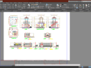 Denah dan Gambar CAD Landscape_Pos Jaga