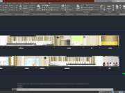 Denah dan Gambar CAD Interior Pusat Mode_Tampak Berwarna C-D