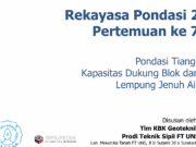 Kapasitas Dukung Blok dan Lempung Jenuh Air – Pondasi Tiang – Rekayasa Pondasi 2