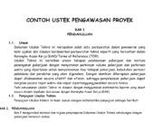 CONTOH USTEK PENGAWASAN PROYEK