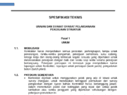 SPESIFIKASI TEKNIS – URAIAN DAN SYARAT-SYARAT PELAKSANAAN PEKERJAAN STRUKTUR
