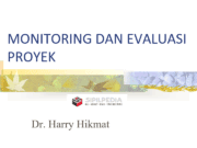 MONITORING DAN EVALUASI PROYEK