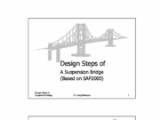 Design Steps of A Suspension Bridge (Based on SAP2000)