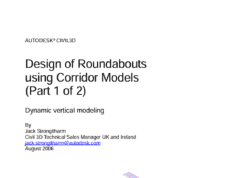 Design of Roundabouts using Corridor Models (Part 1 of 2) – AUTODESK CIVIL 3D