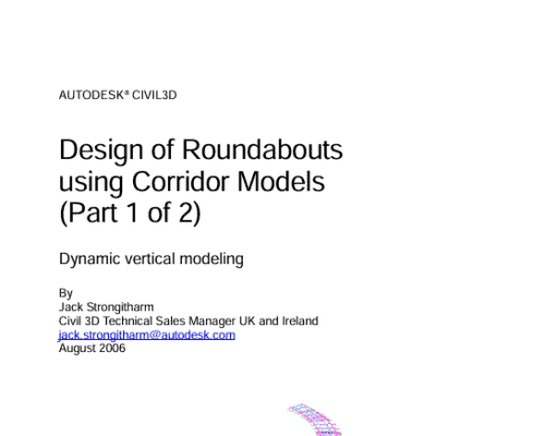 Design of Roundabouts using Corridor Models (Part 1 of 2) – AUTODESK CIVIL 3D