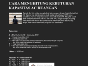 CARA MENGHITUNG KEBUTUHAN KAPASITAS AC RUANGAN