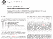 ASTM C494/C494M-19 Standard Specification for Chemical Admixtures for Concrete