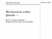 BS 6121-1:2005 Mechanical Cable Glands – Part 1 : Armor Glands – Requirements and Test Method