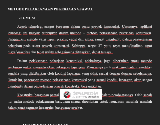 METODE PELAKSANAAN PEKERJAAN SEAWAL