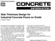Slab Thickness Design for Industrial Concrete Floors on Grade