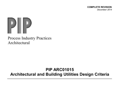 PIP ARC01015 – Architectural and Building Utilities Design Criteria