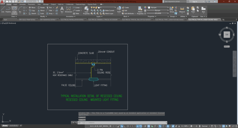Type Installation Denah dan Gambar CAD Mekanikal Electrical_ELECTRICAL-TYPE INSTALLATION ...