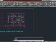 Denah dan Gambar CAD Mekanikal Electrical_INSTALASI SOUND SYSTEM LANTAI DUA