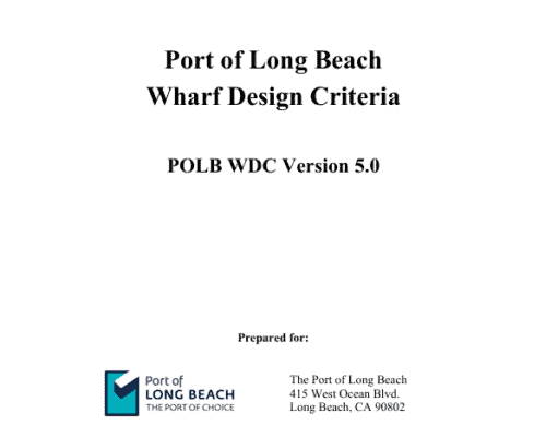 Wharf Design Criteria – Version 5-0