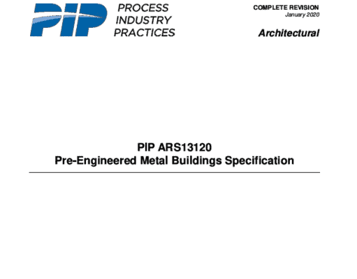 PIP ARS13120 – Pre-Engineered Metal Buildings Specification