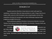 Buku Panduan Praktikum Hidrolika