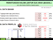 Perhitungan Kolom Lentur Dua Arah Biaxial Kolom Pada Portal Bangunan
