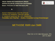 METHODE RMR dan SMR – REKAYASA GEOTEKNIKA