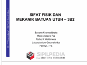 SIFAT FISIK DAN MEKANIK BATUAN UTUH -3B2
