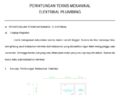 PERHITUNGAN TEKNIS MEKANIKAL ELEKTRIKAL PLUMBING