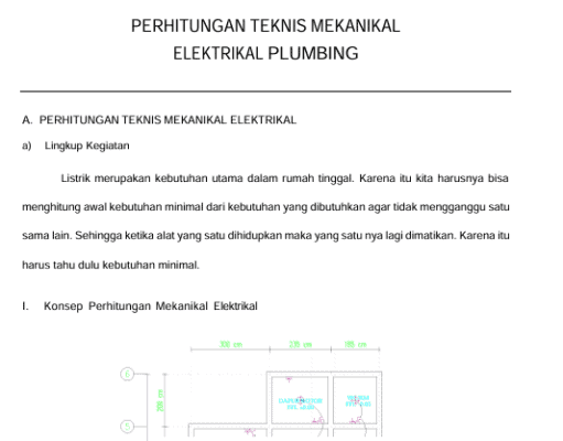 PERHITUNGAN TEKNIS MEKANIKAL ELEKTRIKAL PLUMBING