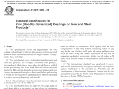 ASTM A123-A123M 24 Standard Specification for Zinc (Hot-Dip Galvanized) Coatings on Iron and Steel Products