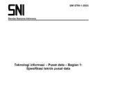 SNI 8799-1:2023 Teknologi Informasi – Pusat Data – Bagian 1: Spesifikasi Teknis Pusat Data