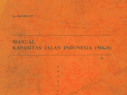 Manual Kapasitas Jalan Indonesia (MKJI)