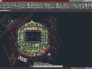 Denah dan Gambar CAD Rencana Pembangunan Stadion
