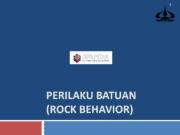 PERILAKU BATUAN (ROCK BEHAVIOR)