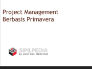 Modul Primavera – Project Management Berbasis Primavera