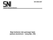 SNI 4096:2007 Baja Lembaran dan Gulungan Lapis Paduan aluminium – Seng (Bj.L AS)