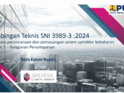 SNI 3989-3 :2024 Tata Cara Perencanaan dan Pemasangan Sistem Sprinkler Kebakaran Bagian 3 – Bangunan Penyimpanan