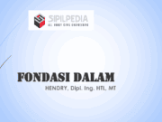 Daya Dukung Lateral – Fondasi Dalam