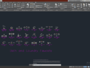 Denah dan Gambar CAD_Simbol, Notasi Arsitektur dan Block Lib-Furnitur_Bath and Laundry Faucets